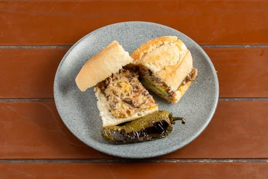 italian sub sandwich with meats and cheese